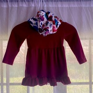 Toddler Tunic with matching scarf and leggings